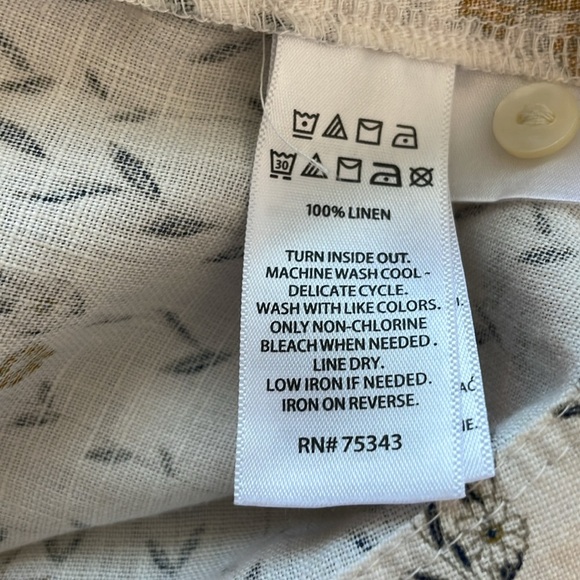 Rachel  Zoe 100% Linen Floral A Line Shift Dress. Size Large. - Picture 11 of 11